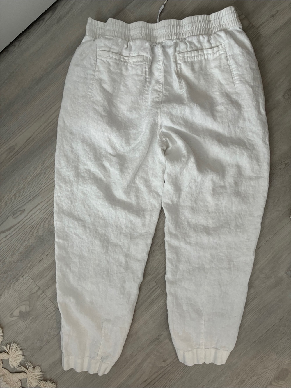 Athleta Size L Retreat Linen High Rise Ankle Pant - White - Picture 4 of 6